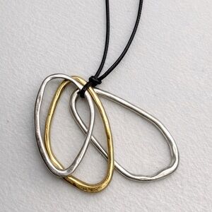 J. Jill Mixed Metal Sculptural Pendant Necklace | Silver & Gold